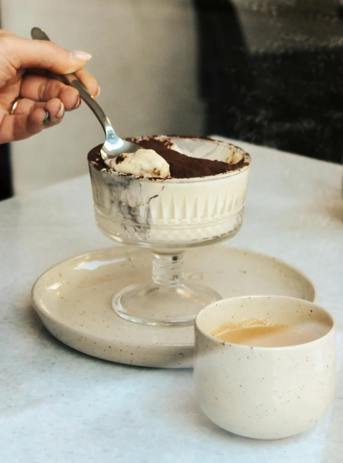 cafe tatlı sunumu