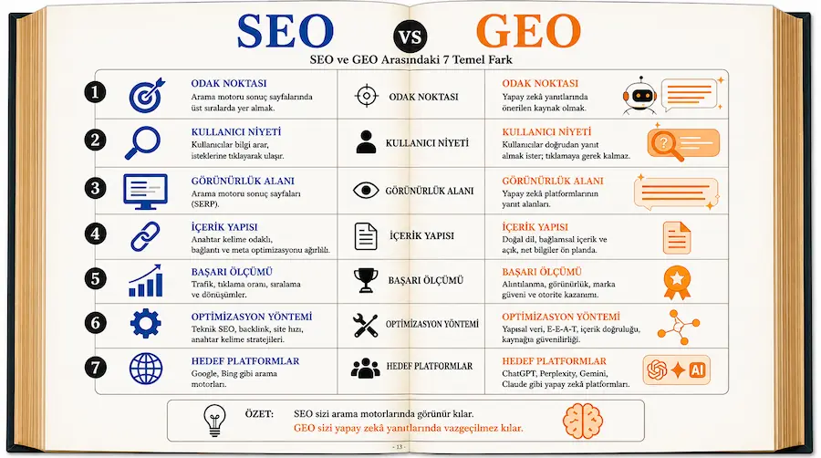izdüşüm digital - GEO ve SEO Farkı - blog görseli