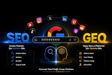 GEO ve SEO farkı görseli