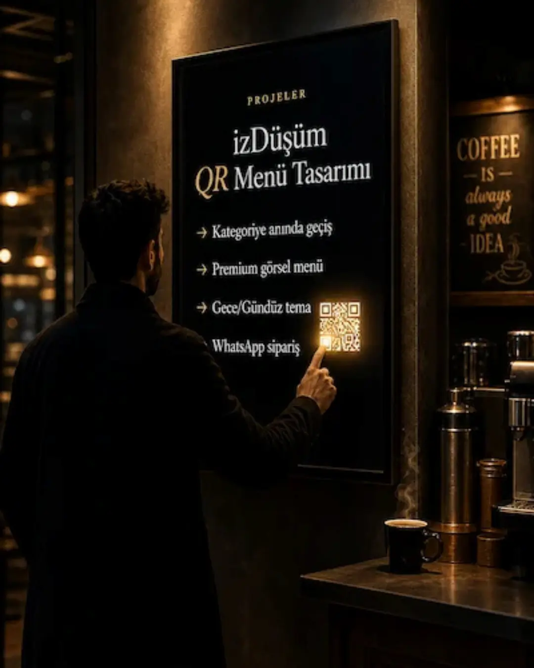 izdüşüm qr menü kampanya görseli